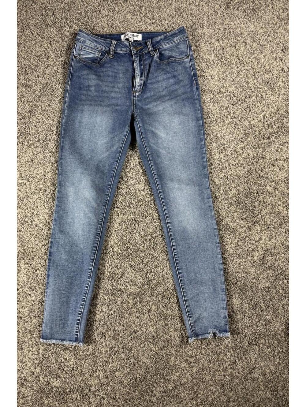 Vervet Women's Button Fly Blue Stretch Denim Skinny Jeans Women's Size 28